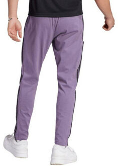 adidas Heren essentials single jersey 3 strepen open hem tapered joggingbroek Paars