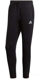 adidas Heren essentials single jersey open hem joggingbroek - maat S Zwart