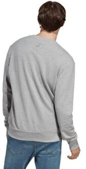 adidas Heren essentials sweatshirt met groot logo in french terry - maat XL Grijs