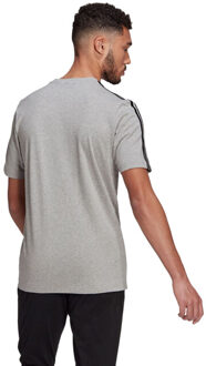 adidas Heren essentials triple stripe t-shirt Grijs