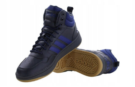 adidas Heren hoops 3.0 mid cut winterschoenen Blauw - 44,5