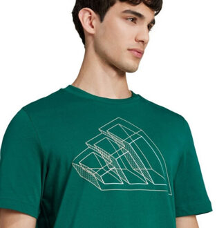 adidas Heren outline grafisch technisch t-shirt Groen - S