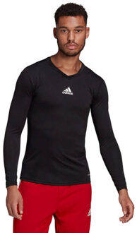 adidas Heren team base t-shirt Zwart - L