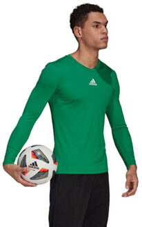 adidas Heren team base trui met lange mouwen - maat S Groen
