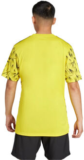 adidas Heren team icoon 25 geometrisch patroon t-shirt - maat L Geel