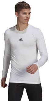 adidas Heren tech-fit compressie t-shirt Wit - XL