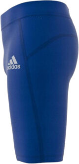 adidas Heren techfit strakke korte broek - maat S Blauw