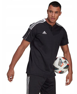 adidas Heren tiro 21 poloshirt - maat S Zwart