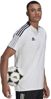 adidas Heren tiro 21 poloshirt - maat XS Wit