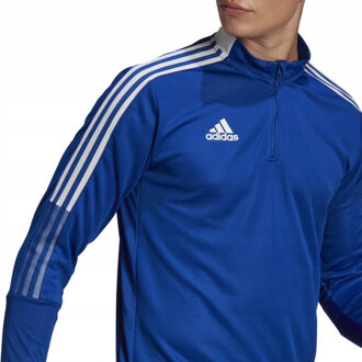 adidas Heren tiro 21 quarter zip training top - maat XS Blauw