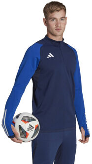 adidas Heren tiro 23 wedstrijd trainings top - maat L Blauw