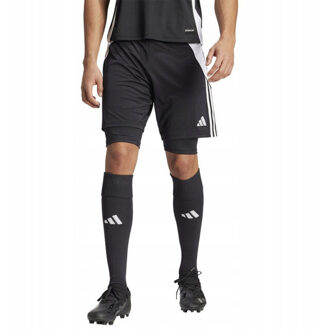 adidas Heren tiro 24 2 in 1 trainingsshort Zwart - L