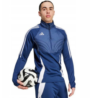 adidas Heren tiro 24 quarter zip winter top Blauw - M