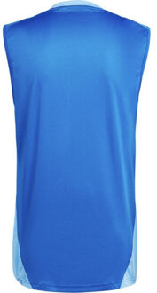 adidas Heren tiro 24 wedstrijd trainingsshirt mouwloos Blauw