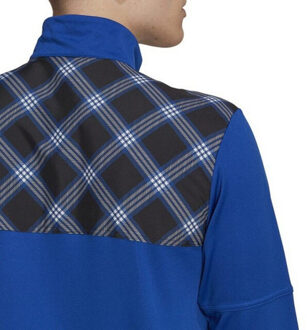 adidas Heren tiro geruit trainingsjack met logo Blauw