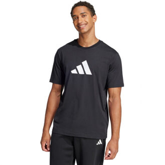 adidas Heren toekomstige iconen 3 strepen t-shirt - maat XL Zwart