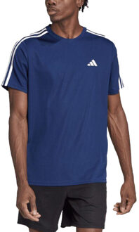 adidas Heren train essentials 3 strepen training t-shirt Blauw