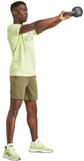 adidas Heren train essentials seizoensgebonden grafisch training t-shirt - maat L Geel