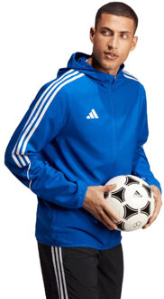 adidas Heren trio 23 league full zip hoodie Blauw - XL