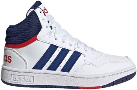 adidas Hoops 3.0 Mid Sneakers Junior wit - donkerblauw - rood - 38