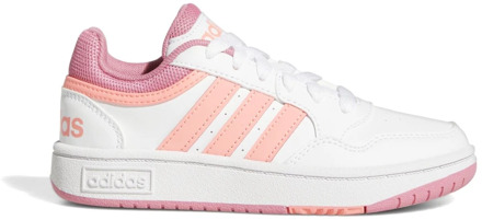 adidas hoops 3.0 sneakers wit/roze kinderen - 36