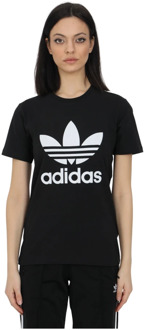 adidas Iconisch Logo Crew Neck T-Shirt Adidas , Black , Dames - S,Xs,2Xs