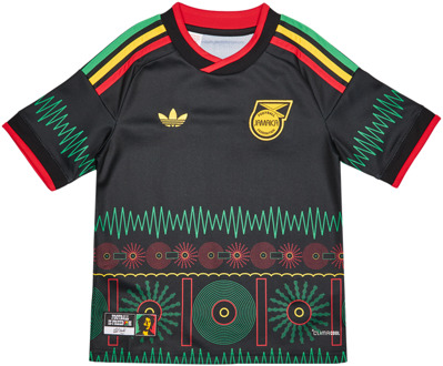 adidas Jamaica T-shirts Kinder - Zwart - Maat 123 - 129 CM - Poly Jersey Black