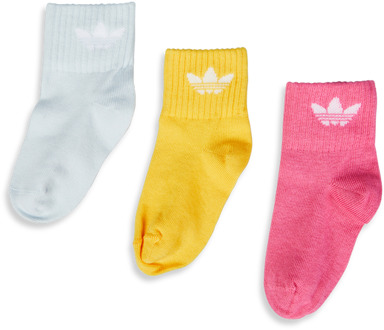 adidas Kids Mid Ankle 3 Pack Sokken Unisex - Blauw - Maat 6-  12 MONTHS Blue