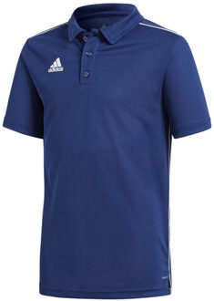 adidas Kinder/kids core 18 poloshirt - maat 116 Blauw
