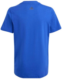 adidas Kinder/kids essentials lineair katoenen logo t-shirt - maat 152 Blauw