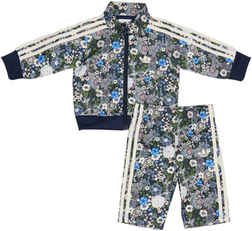 adidas Liberty Trainingspakken Baby - Blauw - Maat 57 - 62 CM - Poly Tricot Blue