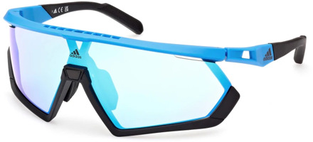 adidas Lichtgewicht sportzonnebril voor heren Adidas , Blue , Heren - 54 MM