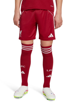 adidas Liverpool Fc 25/26 Home Shorts Korte Broeken Kinder - Rood - Maat 123 - 129 CM - Mesh/Synthetisch Red