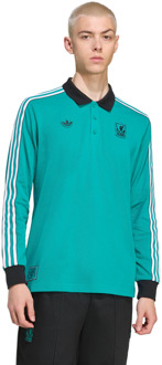 adidas Liverpool Fc Terrace Icons Polo Shirt Poloshirts Heren - Groen - Maat XS - Katoen Jersey Green