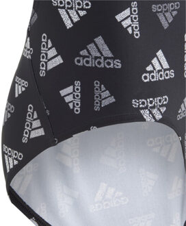adidas logo swimsuit - - maat 140 Zwart