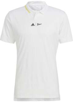 adidas London Polo Heren-Wit - S