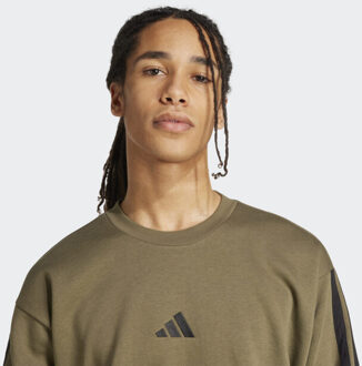 adidas m 3s fl swt sweater heren - Groen - L