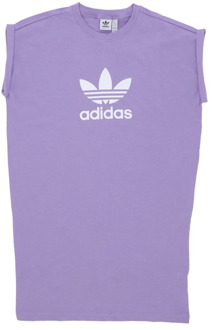 adidas Magic Lilac Trefoil Tee Jurk Adidas , Purple , Dames - M,S,Xs