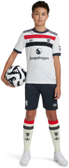 adidas Manchester United 24/25 Third Korte Broeken Kinder - Grijs - Maat 135 - 140 CM - Poly Mesh Grey