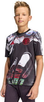 adidas Manchester United 25/26 Pre Match Jersey Truien/Replica's Kinder - Zwart - Maat 135 - 140 CM - Poly Mesh Black