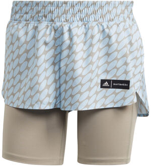 adidas Marimekko 2in1 Shorts Dames lichtblauw