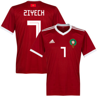 adidas Marokko Shirt Thuis 2018-2020 + Ziyech 7 - 46