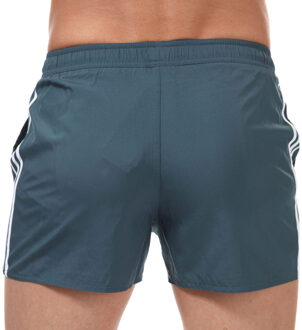 adidas Men's adidas 3-Stripes CLX Swim Shorts in Petrol Blauw - 38 inch