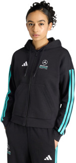 adidas mercedes Hoodies Dames - Zwart - Maat 36 - Katoen Jersey Black
