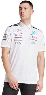 adidas mercedes Poloshirts Heren - Wit - Maat M - Poly Mesh White