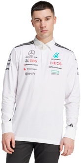 adidas mercedes Poloshirts Heren - Wit - Maat S - Poly Mesh White