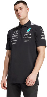 adidas mercedes Poloshirts Heren - Zwart - Maat XXXL - Poly Mesh Black