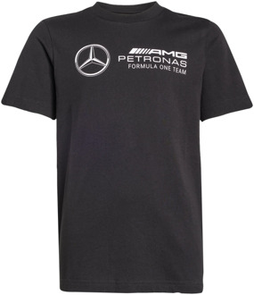 adidas mercedes T-shirts Kinder - Zwart - Maat 135 - 140 CM - Katoen Jersey Black