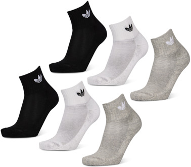 adidas Mid Ankle 6 Pairs Sokken Unisex - Wit - Maat 46-48 White