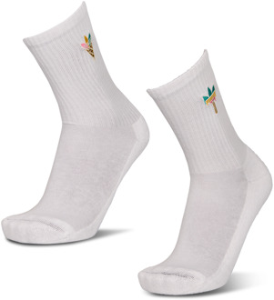 adidas Mid Cut Crew 2 Pack Sokken Unisex - Wit - Maat 43-45 - Katoen White